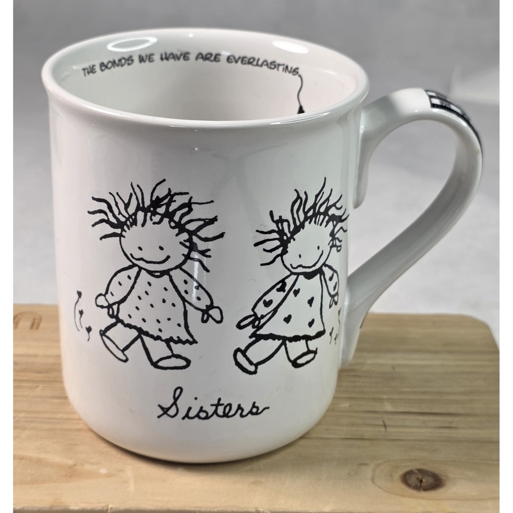 Enesco "Sisters" Children Of The Inner Light Ceramic Coffee Mug 16 Oz